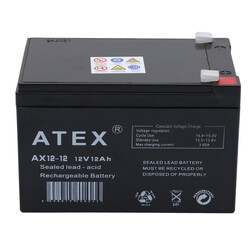 Atex AX12-12 12V 12Ah Akü - Thumbnail