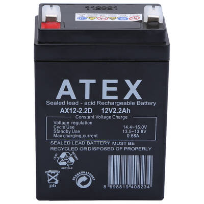 Atex AX12-2.2 12V 2.2Ah Dik Akü - 1