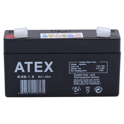 Atex AX6-1.3 6V 1.3Ah Akü - 1