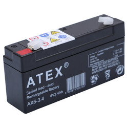Atex AX6-3.4 6V 3.4Ah Akü - Thumbnail
