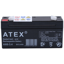 Atex AX6-3.4 6V 3.4Ah Akü - Thumbnail