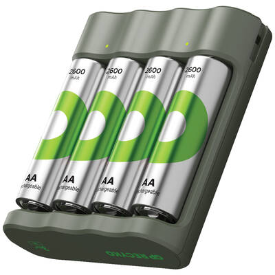 GP B441 USB Pil Şarj Cihazı 4 Adet 2600mAh AA Kalem Pilli Set - 3