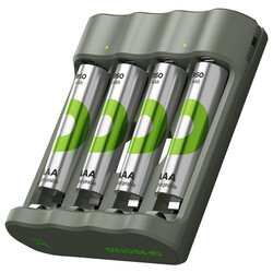 GP B441 USB Pil Şarj Cihazı 4 Adet 950mAh AAA İnce Pilli Set - Thumbnail