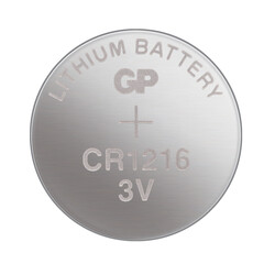 GP Batteries Cr1216 1216 Boy Lityum Düğme Pil, 3 Volt, 5'li Kart - Thumbnail