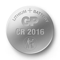 GP Batteries Cr2016 2016 Boy Lityum Düğme Pil, 3 Volt, 5'li Kart - Thumbnail