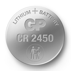 GP Batteries Cr2450 2450 Boy Lityum Düğme Pil, 3 Volt, 5'li Kart - Thumbnail
