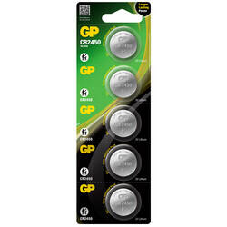 GP Batteries Cr2450 2450 Boy Lityum Düğme Pil, 3 Volt, 5'li Kart - 3