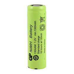 GP Batteries GP 1300 Mah Düz Kafa Şarjlı Endüstriyel AA Kalem Pil 130AAM 1 Adet - Thumbnail