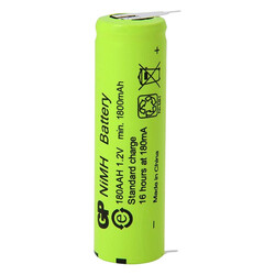 GP Batteries GP 1800 Mah Puntalı Şarjlı Endüstriyel AA Kalem Pil 180AAH 1 Adet - Thumbnail