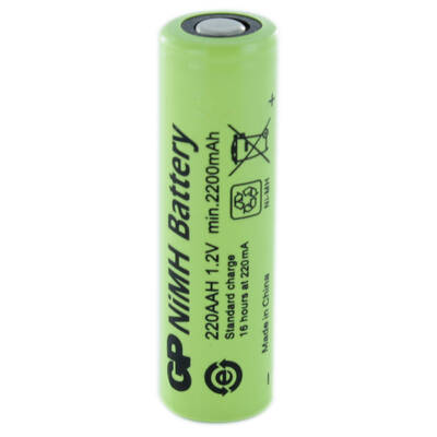 GP Batteries GP 2200 Mah Düz Kafa Şarjlı Endüstriyel AA Kalem Pil 220AAH 1 Adet - 1