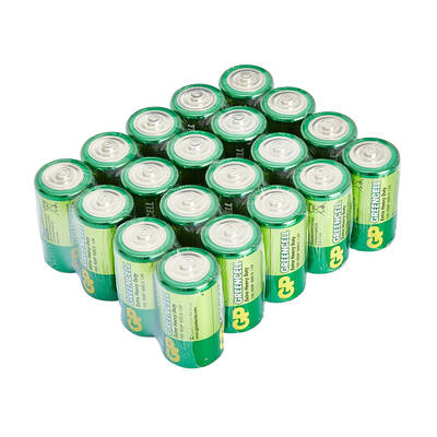 GP Batteries GP13G Greencell R20P/1250/D Boy Kalın Pil, 1.5 Volt, 20'li Kutu - 4