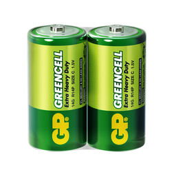 GP Batteries GP14G Greencell R14P/1235/C Boy Orta Pil, 1.5 Volt, 24'lü Kutu - Thumbnail