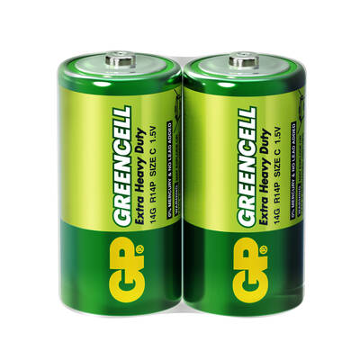 GP Batteries GP14G Greencell R14P/1235/C Boy Orta Pil, 1.5 Volt, 24'lü Kutu - 3