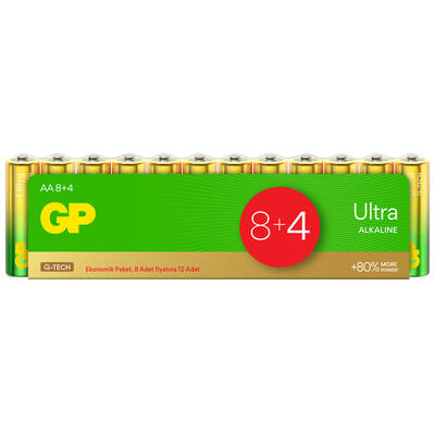 G-TECH Ultra Alkalin Kalem LR6 - AA Boy 1.5V Pil 12'li Shrink - 1