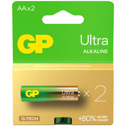 G-TECH Ultra Alkalin Kalem LR6 - AA Boy 1.5V Pil 2'li Kart - Thumbnail