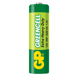 GP Batteries GP15G Greencell R6P/1215/AA Kalem Pil, 1.5 Volt, 4'lü Kart - Thumbnail