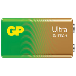 G-TECH Ultra Alkalin 9V - 6LR61 Boy 9V Pil Tekli Kart - Thumbnail