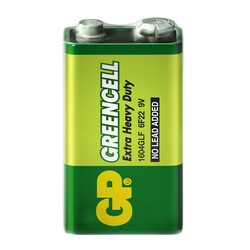 GP Batteries GP1604G Greencell 6F22/1222/9V Pil, 9 Volt, 10'lu Kutu - Thumbnail