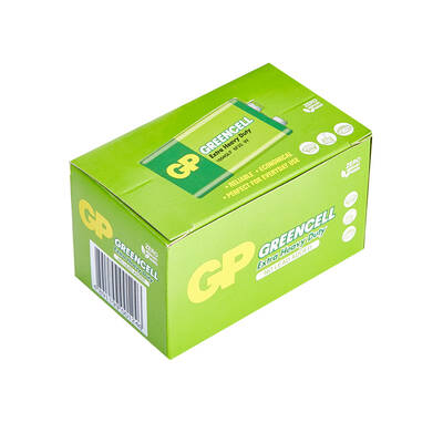GP Batteries GP1604G Greencell 6F22/1222/9V Pil, 9 Volt, 10'lu Kutu - 3