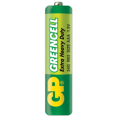 GP Batteries GP24G Greencell R03/1212/AAA İnce Kalem Pil, 1.5 Volt, 4'lü Kart - 2
