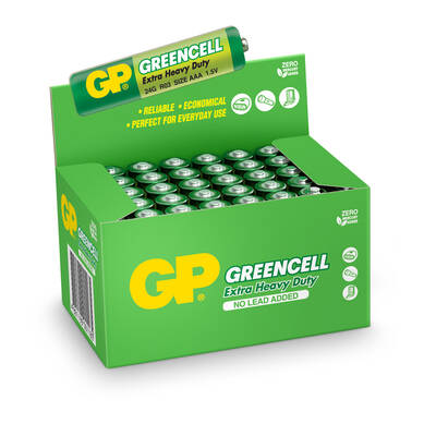 GP Batteries GP24G Greencell R03/1212/AAA İnce Pil, 1.5 Volt, 40'lı Kutu - 1