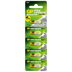 GP Batteries GP27A Süper Alkalin 27A/Mn27 Boy Pil, 12 Volt, 5'li Kart - Thumbnail