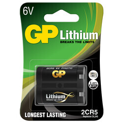 GP Batteries GP2Cr5 2Cr5/Dl245 Boy Lityum Pil, 6 Volt, Tekli Kart - Thumbnail