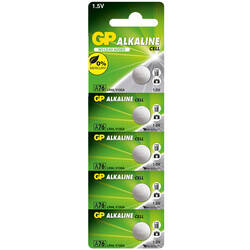 GP Batteries GPA76 LR44/A76/V13GA/AG13 Boy Alkalin Düğme Pil, 1.5 Volt, 5'li Kart - 3