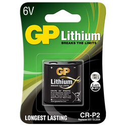 GP Batteries GPCr-P2 Cr-P2/Dl223A Boy Lityum Pil, 6 Volt, Tekli Kart - Thumbnail