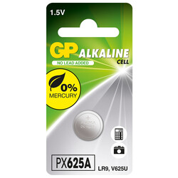 GP Batteries GPPX625A Alkalin Px625A/LR9 Boy Pil, 1.5 Volt, Tekli Kart - Thumbnail