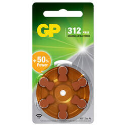 GP Batteries GPZA312 Da312/Ac312/Za312 Boy İşitme Cihazı Kulaklık Pili, 1.45 Volt, 6'lı Kart - 3