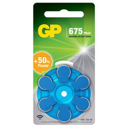 GP Batteries GPZA675 Da675/Ac675/Za675 Boy İşitme Cihazı Kulaklık Pili, 1.45 Volt, 6'lı Kart - Thumbnail