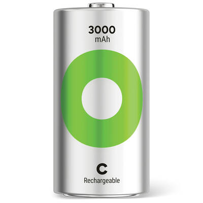 GP Batteries ReCyko 3000mAh C Boy Ni-Mh Şarjlı Pil, 1.2 Volt, 2'li Kart - 3