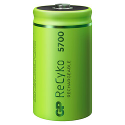 GP Batteries ReCyko 5700 D Boy Ni-Mh Şarjlı Pil, 1.2 Volt, 2'li Kart - Thumbnail