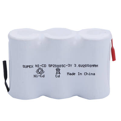 Supex 2000mAh 3'lü Süpürge Pili Yan Yana - 1