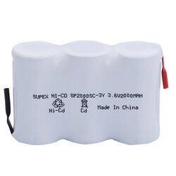 Supex 2000mAh 3'lü Süpürge Pili Yan Yana - 3