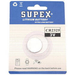 Supex Cr2325 Lityum Düğme Pil, 3 Volt, Tekli Kart - Thumbnail