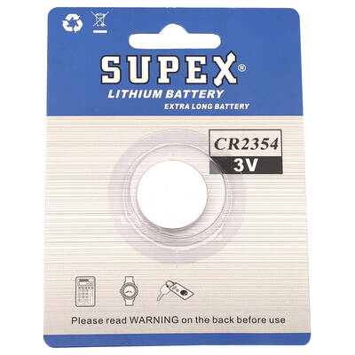 Supex Cr2354 Lityum Düğme Pil, 3 Volt, Tekli Kart - 1
