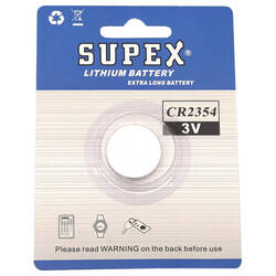 Supex Cr2354 Lityum Düğme Pil, 3 Volt, Tekli Kart - 2