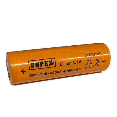 Supex ICR21700-4000F Lityum Ion 3.7V 4000mAh Düz Kafa Pil - 2