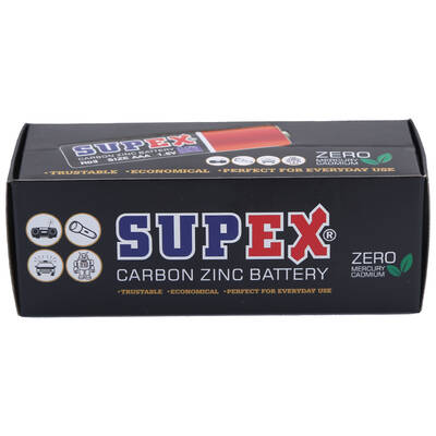 Supex R03/AAA Çinko Karbon İnce Kalem Pil, 1.5V, 60'lı Kutu - 1