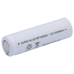 Supex SP1000AA 1000mAh AA Ni-CD Düz Kafa Şarjlı Pil - Thumbnail