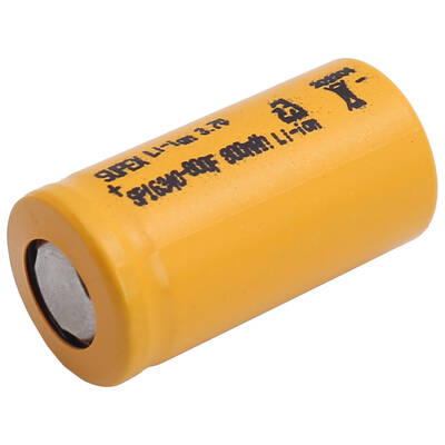 Supex SP16340-800F 3.7V 16340 Model 800mAh Li-İon Düz Kafa Pil - 2