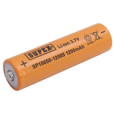 Supex SP18650-1200S 3.7V 18650 Model 1200mAh Li-İon Uçlu Pil - 2